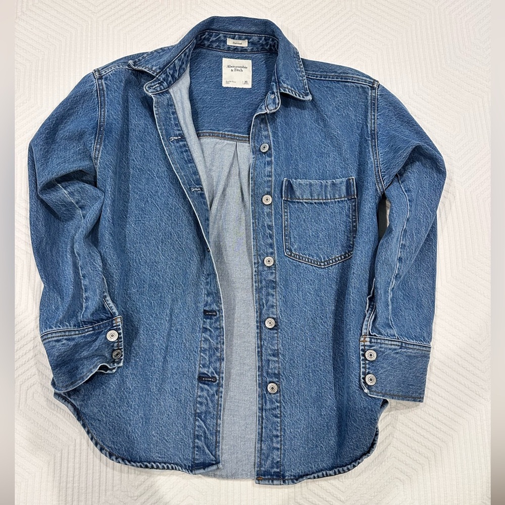 A&F oversized denim shirt